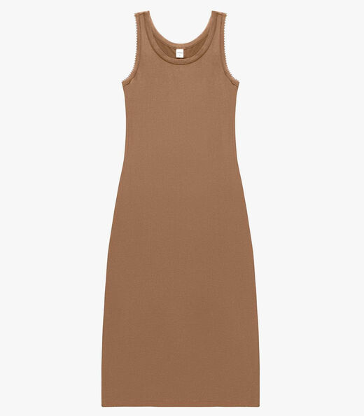 Image_Vestido Feminino Midi Molecotton Viscose Rovitex Marrom