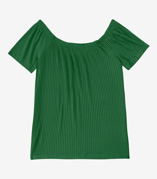 Blusa Feminina Canelada Infinita Cor Verde