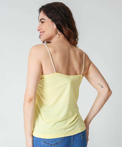Blusa Feminina Alças Finas Marisa Amarelo