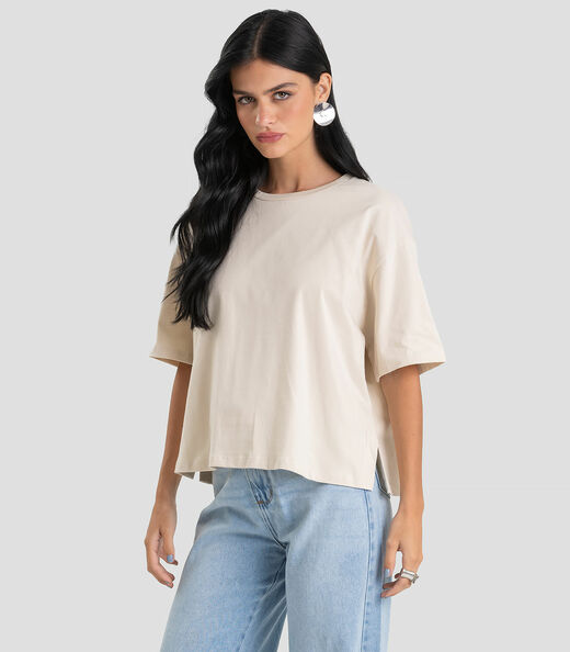 Image_Blusa Feminina Manga Curta Box Dianna Bege