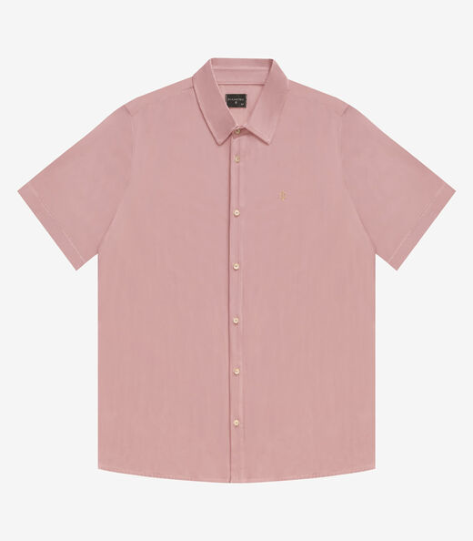 Camisa Masculina Manga Curta Diametro Rosa