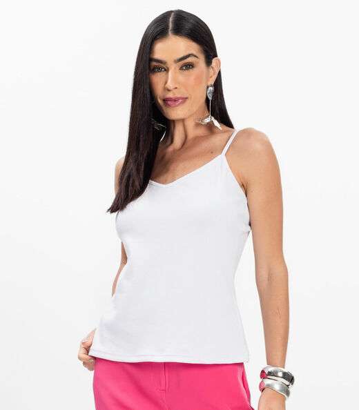 Blusa de Alça Infinita Cor Branco