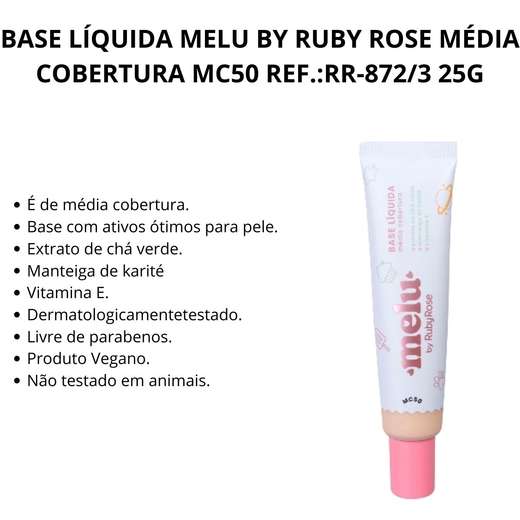 Base Líquida Melu Rr8723 Mc50 Rubyrose