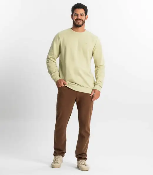 Blusão Masculino Plus Size Moletom Básico Diametro Verde
