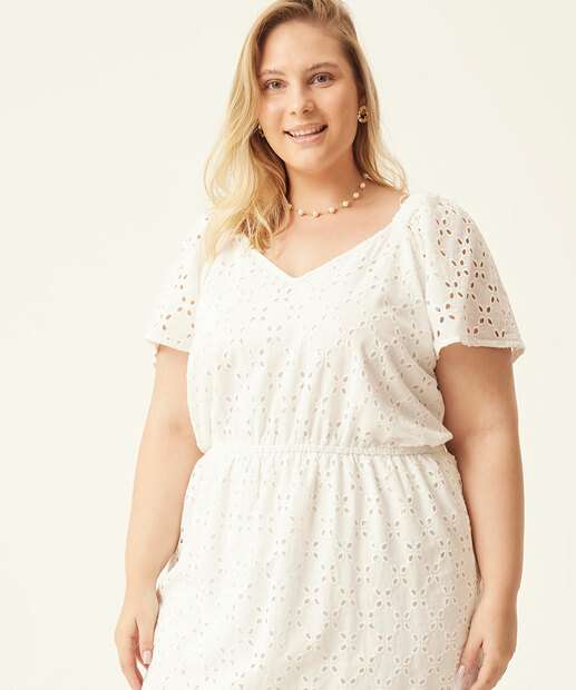 Vestido Plus Size Feminino Midi Laise Marisa