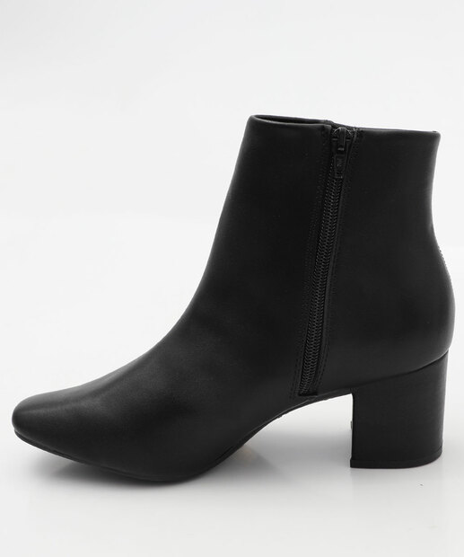 Bota Feminina Cano Curto Salto Grosso Via Uno Preto