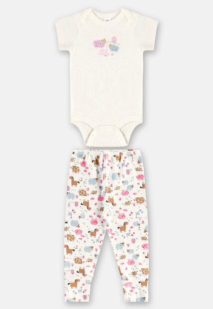 Conjunto Bebê Menina em Suedine Up Baby