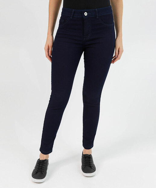 Calça Jeans Skinny Feminina Cintura Média Biotipo Azul