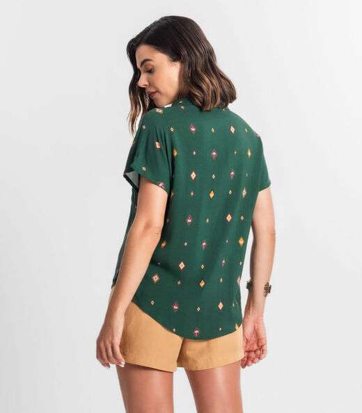 Camisa Feminina Manga Curta Select Verde