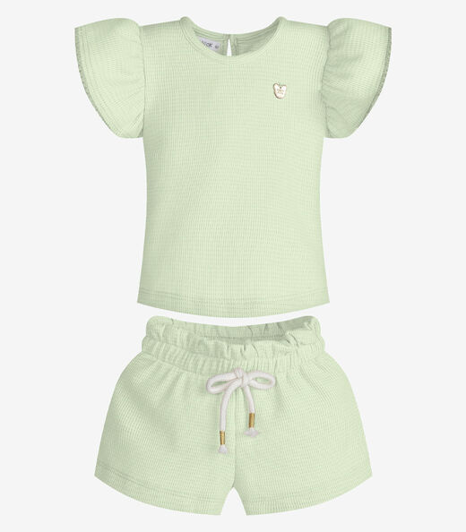 Image_Conjunto Menina Blusa Com Shorts Trick Nick Verde