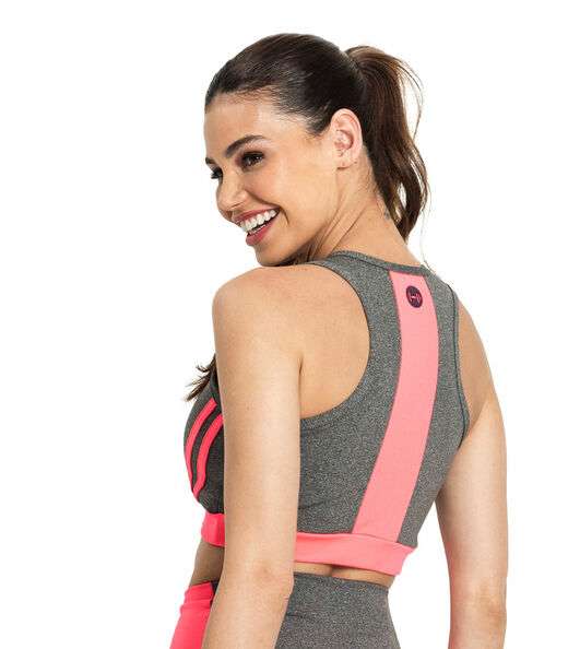 Top Feminino Nadador FTK Fitness Cinza