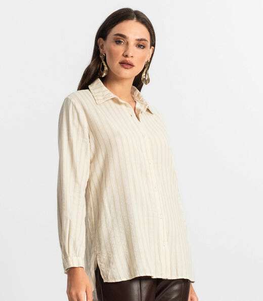 Camisa Feminina Manga Longa Endless Bege