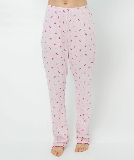 Pijama Feminino Estampa Morangos Marisa Rosa