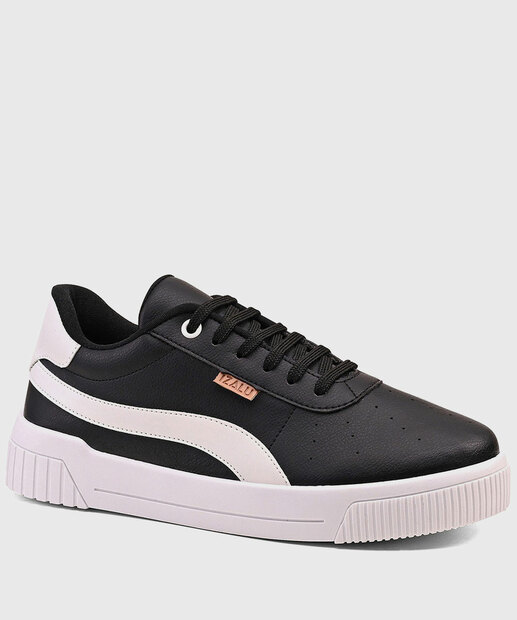 Image_Tênis Feminino Casual Recortes Preto