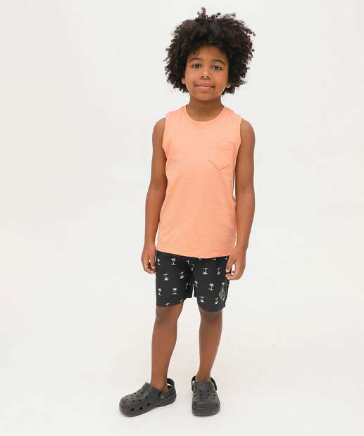 Image_Bermuda Infantil Coqueiros Amarração MR Tam 4 a 10 Preto