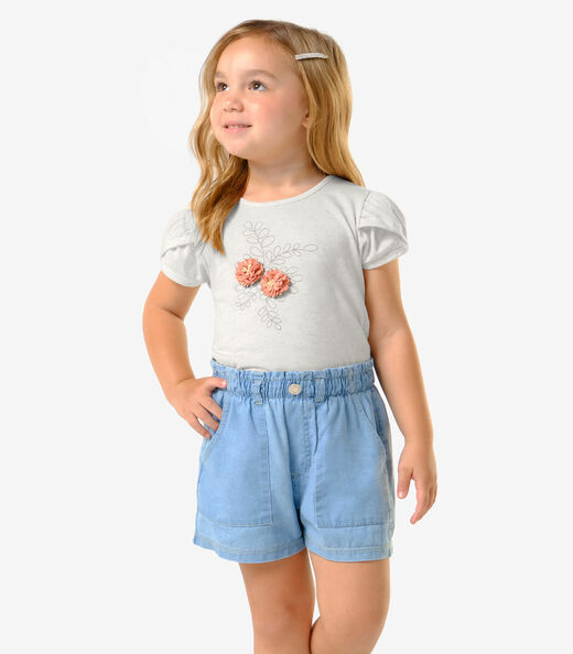 Image_Shorts Infantil Menina Jeans Trick Nick Azul