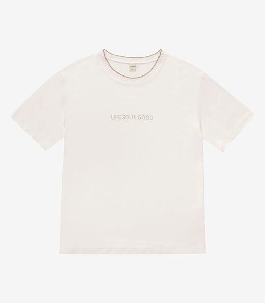 Blusa Feminia Viscotorcion Rovitex Bege