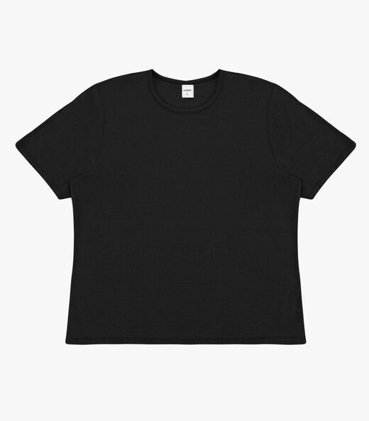 Blusa Feminina Básica Visco Maquinetada Rovitex Preto