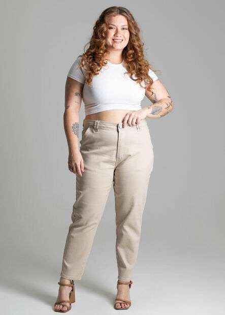 Calça Sarja Sawary Plus Size Mom -277661