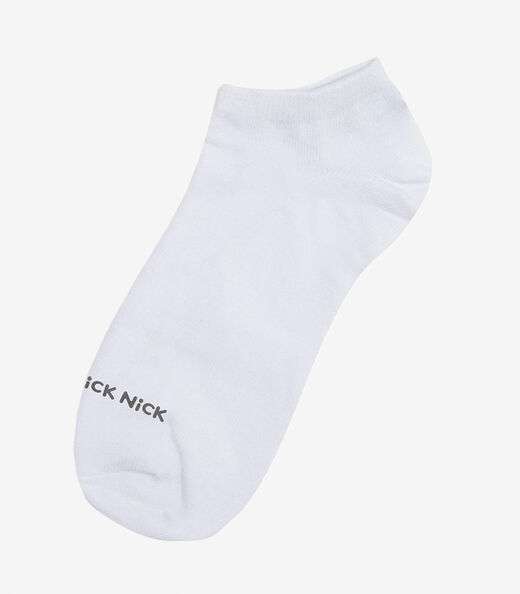 Kit 12 Pares De Meia Soquete Lisas Trick Nick Branco