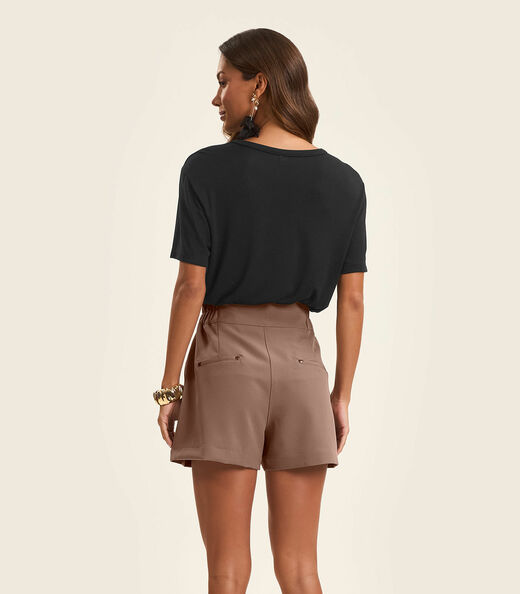 Blusa Feminina em Visco Tricot Rovitex Preto