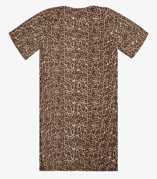 Vestido Curto Estampado Feminino Rovitex Marrom