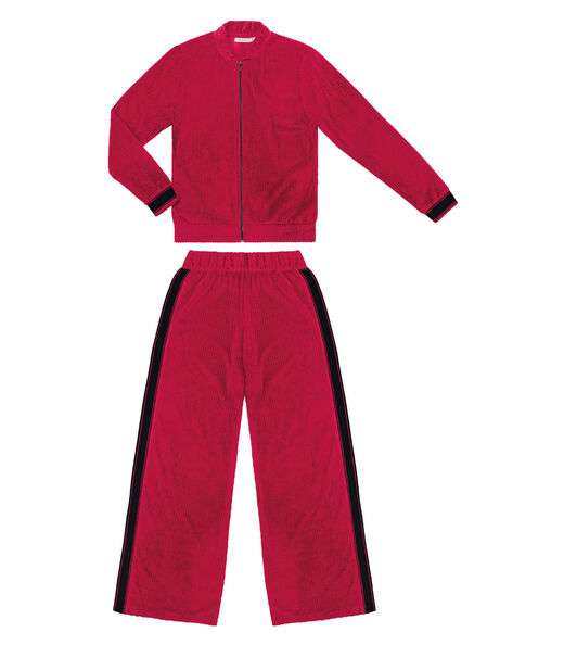 Conjunto Feminino Jaqueta Com Calça Endless Vermelho