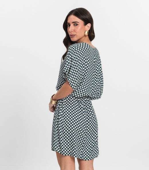 Vestido Feminino Estampado Infinita Cor Verde