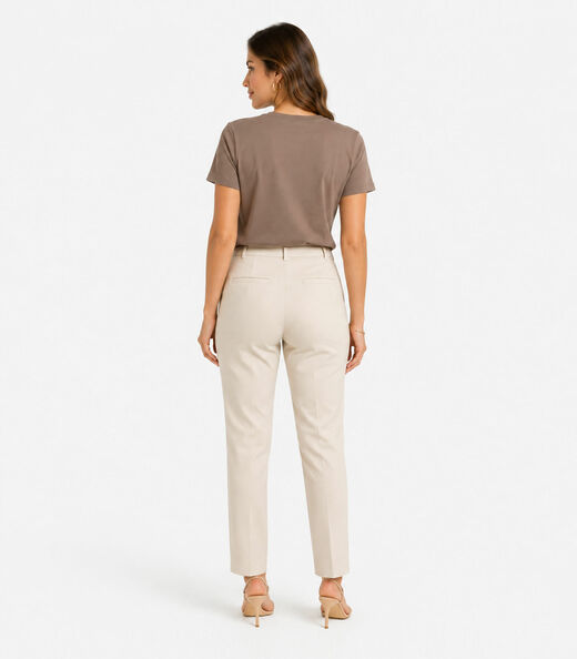 Blusa Feminina  Molicotton E Estampa Infinita Cor Marrom