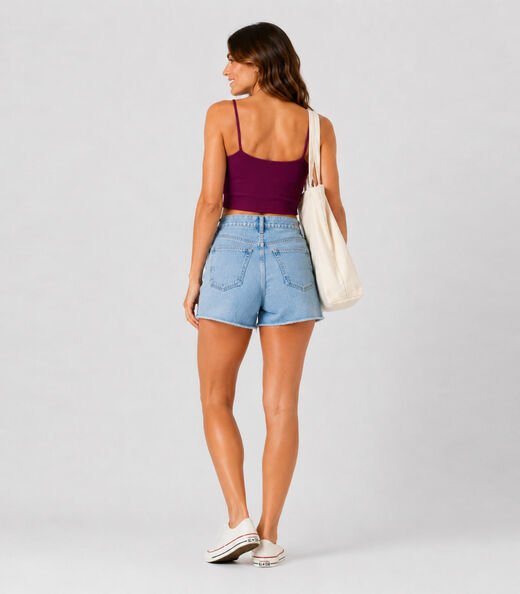 Blusa de Alça Feminina Tecido Henera Infinita Cor Roxo