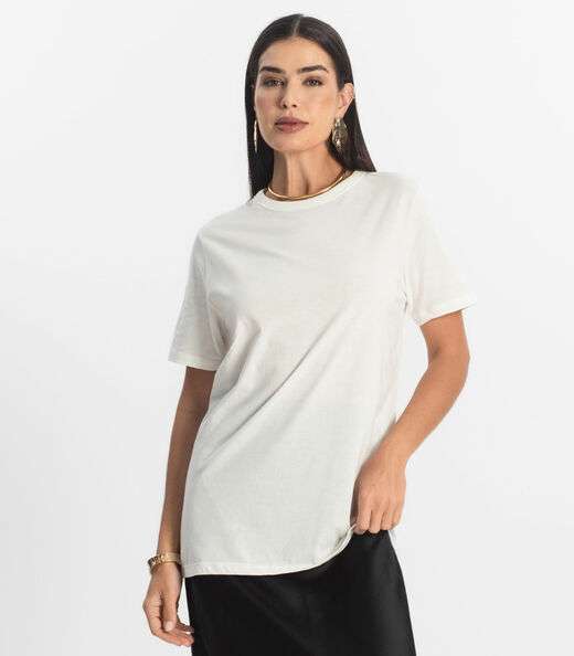 Camiseta Básica Unissex Rovitex Bege