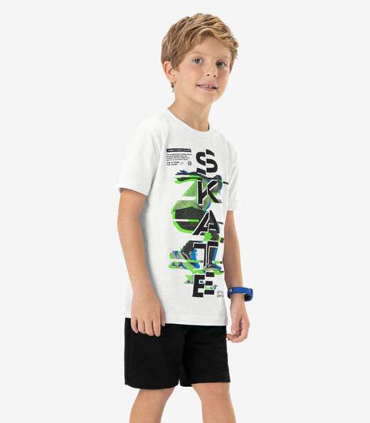 Conjunto Infantil Masculino Skate Rovi Kids Branco