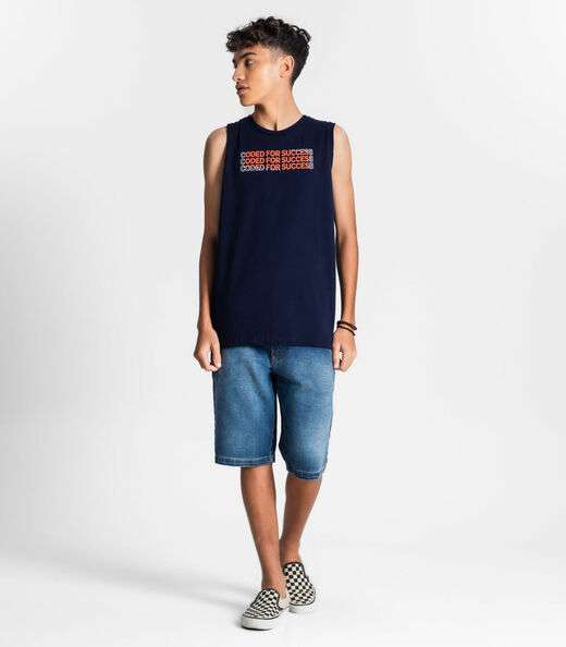 Regata Juvenil Masculina Minty Azul