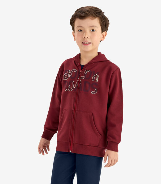 Conjunto Jaqueta Capuz e Calça Moletom Rovi Kids Vermelho