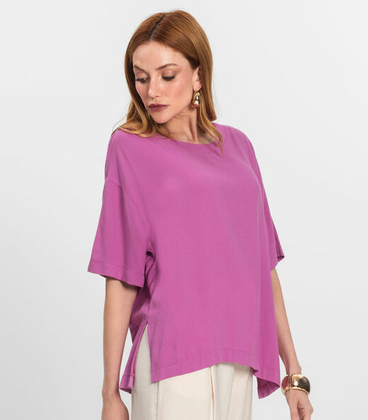 Blusa Feminina Manga Curta Endless Rosa