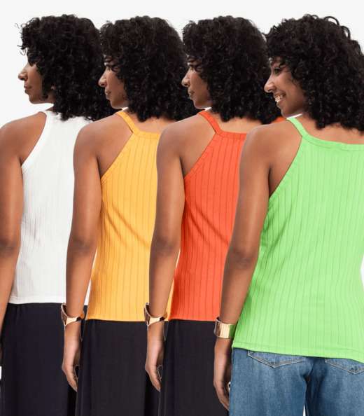 Kit 4 Regatas Femininas Infinita Cor Sortidas