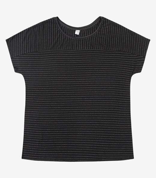 Blusa Feminina de Viscose Plus Size Infinita Cor Preto