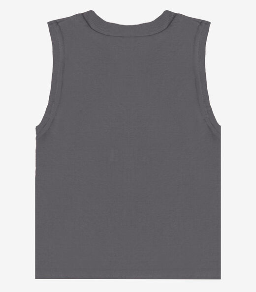 Regata Básica Infantil Lisa Soletex Cinza