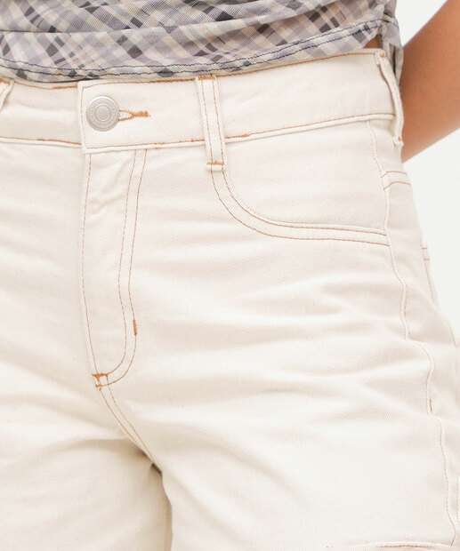 Calça Feminina Sarja Reta Cargo Marisa