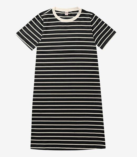 Vestido Feminino Listrado Rovitex Preto