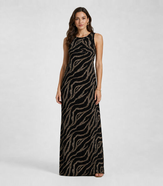 Image_Vestido Feminino Longo Viscotorcion Infinita Cor Preto