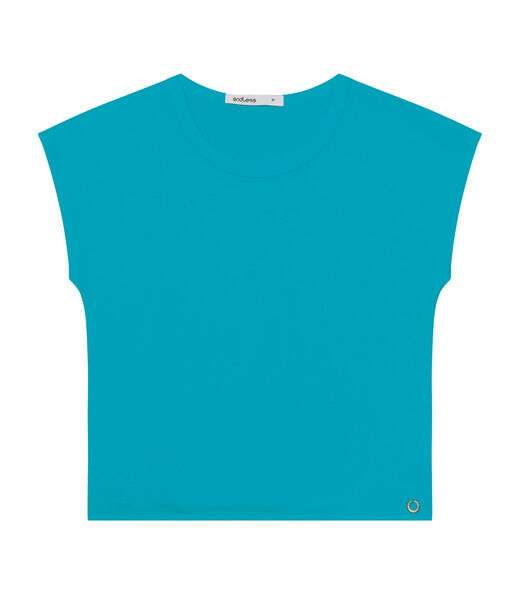 Blusa De Viscotorcion Básica Feminina Endless Azul