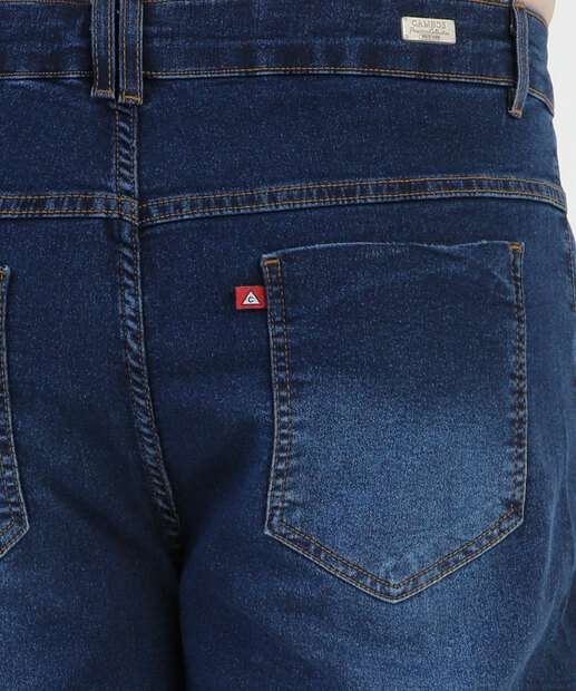Bermuda Plus Size Masculina Jeans Cargo