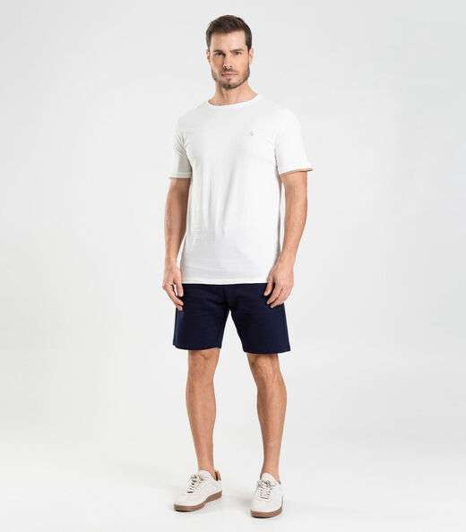 Camiseta Meia Malha Masculina Diametro Bege