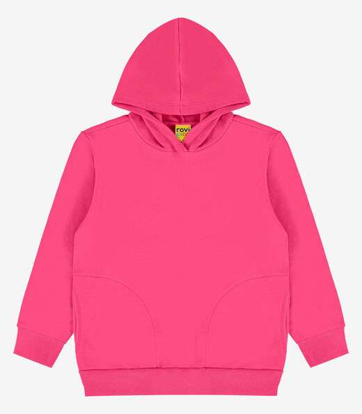 Blusão com capuz e bolso Rovi Kids Rosa