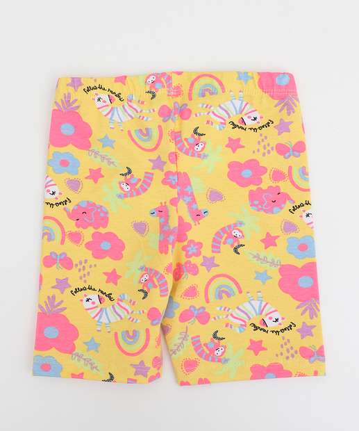 Bermuda Infantil Cotton Ciclista Estampado Marisa Tam 1 a 3