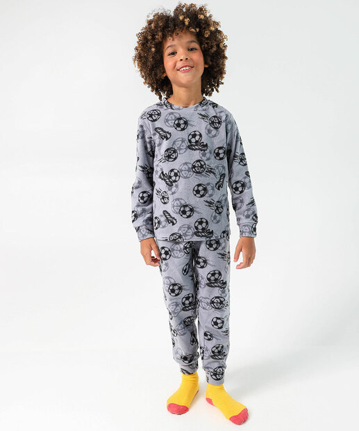 Image_Pijama Infantil Marisa Cinza Tam 4 a 12