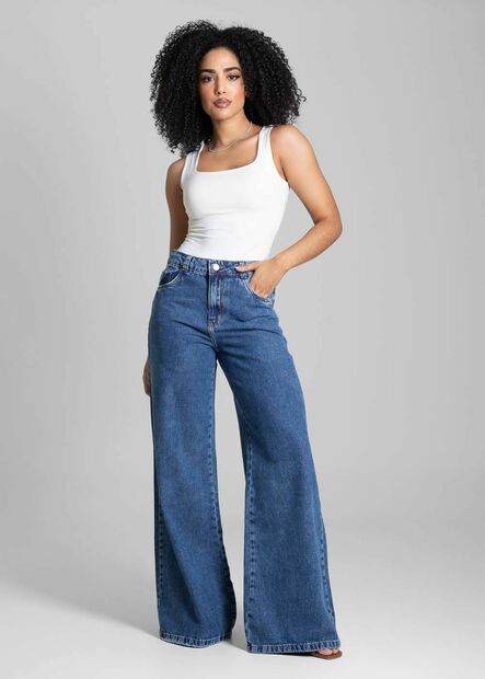 Calça Jeans Sawary Wide Leg - 282691