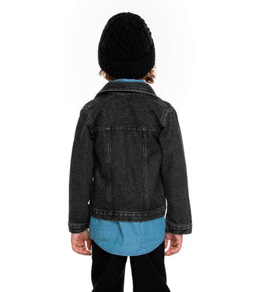 Jaqueta Jeans Infantil Masculina Rocker Trick Nick Preto