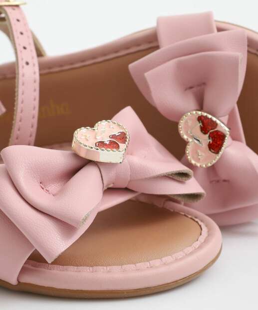 Sandália Infantil Laço Molekinha Rosa